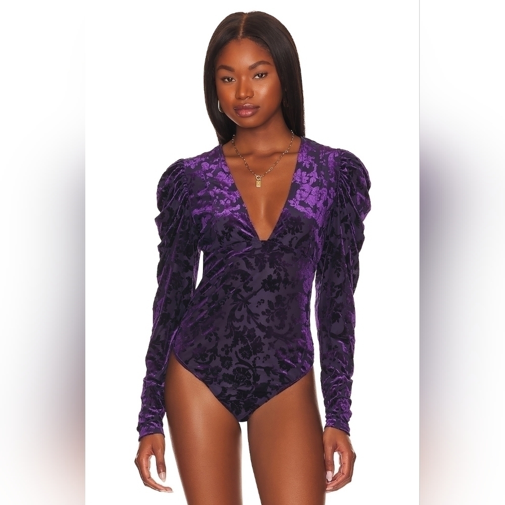 Free People Magic Hour Bodysuit in Deep Sea Combo•S - Picture 3 of 13